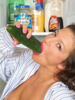 37 year old Princess enjoys a midnight snack in more ways than one