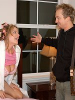 I was lonely at home without Ryan. He left out of state for a few days and I was feeling blue. To get myself out of it I put on all pink! I took a shower, put my hair up in rollers, gave myself a facial and cozied up in bed. I had to sleep in the guest...